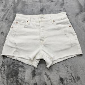Maurices Goldie Blues Shorts Women 4 White High Rise Original Fit Cheeky Shortie